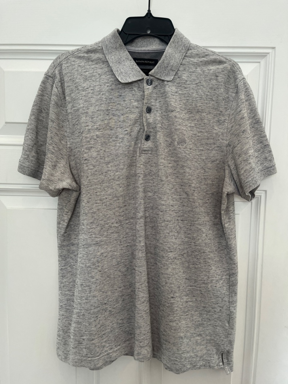 Men’s Banana Republic Heather Gray Slim Fit Polo Shirt (L)